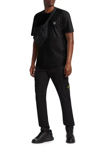Stone Island Men's Cotton Crewneck T-Shirt - Black - Size Small | Thumbnail 2 Stone Island Men's Cotton Crewneck T-Shirt - Black - Size Small | Thumbnail 2