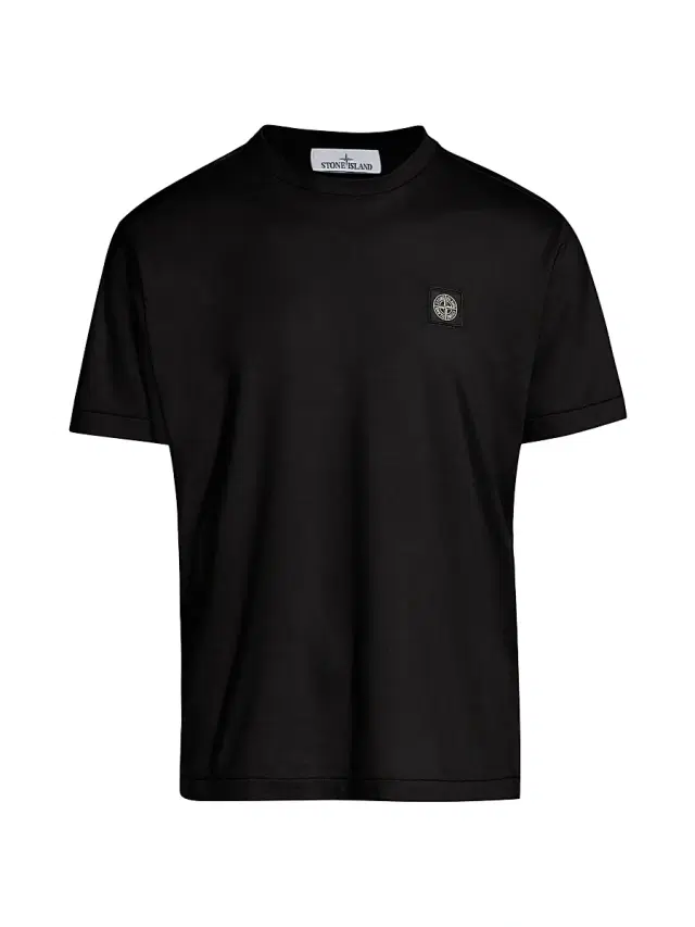 Stone Island Men's Cotton Crewneck T-Shirt - Black
