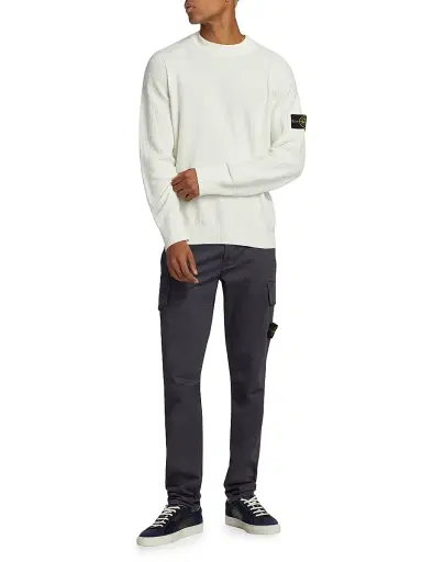 Stone Island Men's Cotton Skinny Cargo Trousers - Navy Blue - Size 40 | Thumbnail 2