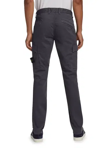 Stone Island Men's Cotton Skinny Cargo Trousers - Navy Blue - Size 40 | Thumbnail 5