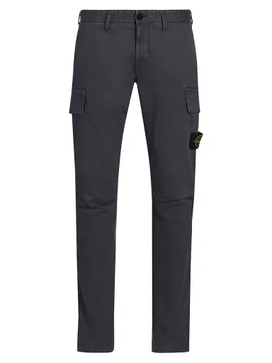 Stone Island Men's Cotton Skinny Cargo Trousers - Navy Blue - Size 40 | Thumbnail 1
