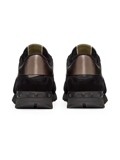 Valentino Garavani Men's Rockrunner Camouflage Noir Metallic Sneakers - Black Multi - Size 8.5 | Thumbnail 3