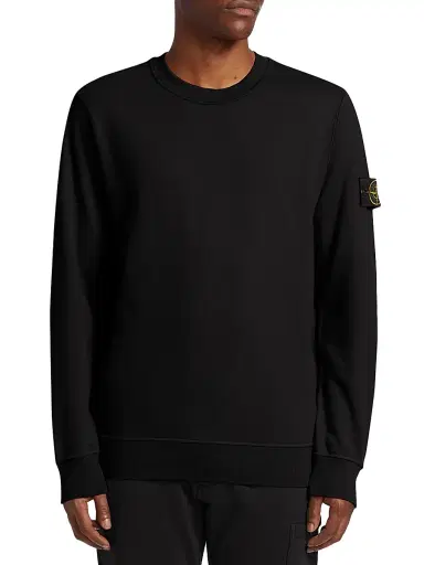 Stone Island Men's Cotton Crewneck Sweater - Black - Size Small | Thumbnail 3