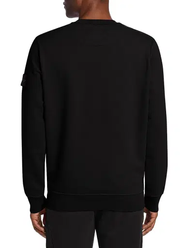 Stone Island Men's Cotton Crewneck Sweater - Black - Size Small | Thumbnail 5