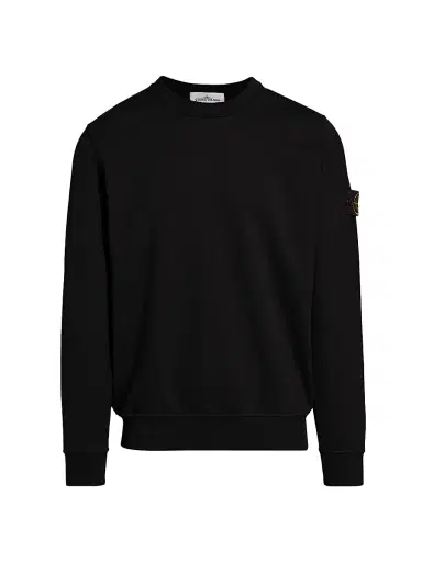 Stone Island Men's Cotton Crewneck Sweater - Black - Size Small | Thumbnail 1