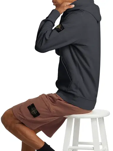 Stone Island Men's Core Cotton Fleece Hoodie | Thumbnail 6 Stone Island Men's Core Cotton Fleece Hoodie | Thumbnail 6