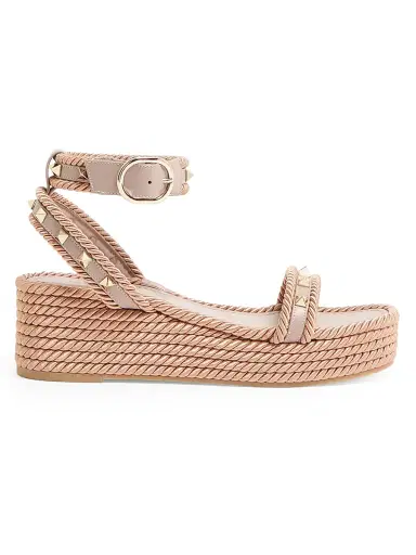 Valentino Garavani Women's Rockstud 45MM Flatform Sandals in Calfskin | Thumbnail 1 Valentino Garavani Women's Rockstud 45MM Flatform Sandals in Calfskin | Thumbnail 1
