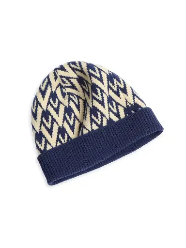Valentino Garavani Men's Toute La V Signature Knitted Wool Beanie | Thumbnail 2 Valentino Garavani Men's Toute La V Signature Knitted Wool Beanie | Thumbnail 2