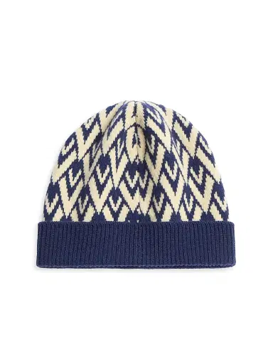 Valentino Garavani Men's Toute La V Signature Knitted Wool Beanie | Thumbnail 3 Valentino Garavani Men's Toute La V Signature Knitted Wool Beanie | Thumbnail 3