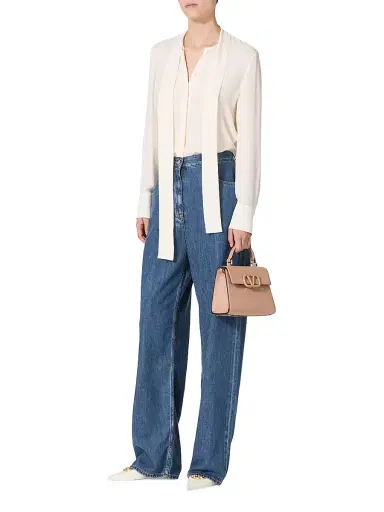 Valentino Garavani Women's Small VSling Grainy Calfskin Handbag - Rose Cannelle | Thumbnail 2