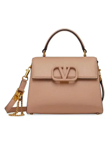 Valentino Garavani Women's Small VSling Grainy Calfskin Handbag - Rose Cannelle | Thumbnail 1