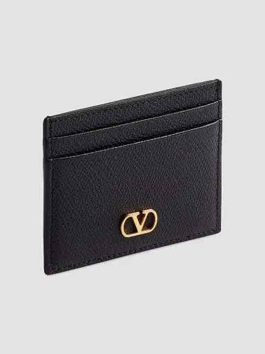 Valentino Garavani Women's VLogo Signature Grainy Calfskin Card Holder - Light | Thumbnail 3 Valentino Garavani Women's VLogo Signature Grainy Calfskin Card Holder - Light | Thumbnail 3