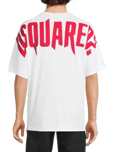 Dsquared2 Men's Logo Cotton Loose-Fit T-Shirt - White | Thumbnail 5
