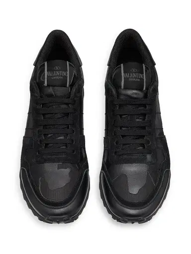 Valentino Garavani Men's Camouflage Rockrunner Sneakers - Black | Thumbnail 4 Valentino Garavani Men's Camouflage Rockrunner Sneakers - Black | Thumbnail 4