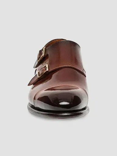 Santoni Men's Ira Double Monk Strap Leather Dress Shoes | Thumbnail 5 Santoni Men's Ira Double Monk Strap Leather Dress Shoes | Thumbnail 5