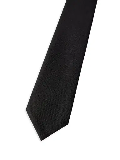 Valentino Garavani Men's Tie in Wool and Silk - Black | Thumbnail 4 Valentino Garavani Men's Tie in Wool and Silk - Black | Thumbnail 4