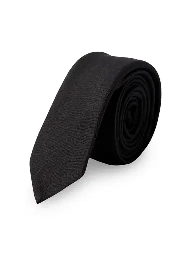 Valentino Garavani Men's Tie in Wool and Silk - Black | Thumbnail 1 Valentino Garavani Men's Tie in Wool and Silk - Black | Thumbnail 1