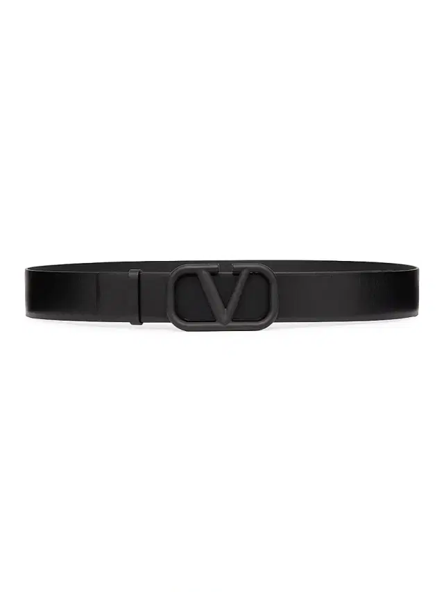 Valentino Garavani Men's VLogo Signature Calfskin Belt - Black