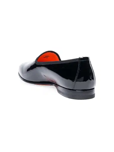 Santoni Men's Andrea Patent Leather Formal Loafers - Black | Thumbnail 4 Santoni Men's Andrea Patent Leather Formal Loafers - Black | Thumbnail 4