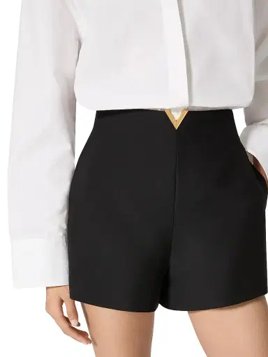 Valentino Garavani Women's Crepe Couture Shorts - Black | Thumbnail 4 Valentino Garavani Women's Crepe Couture Shorts - Black | Thumbnail 4