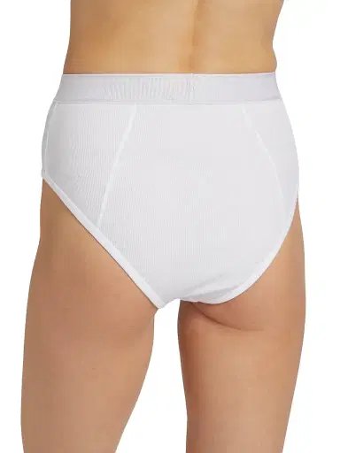 Versace Women's Ribbed Logo Brief - White - Size XL | Thumbnail 4 Versace Women's Ribbed Logo Brief - White - Size XL | Thumbnail 4