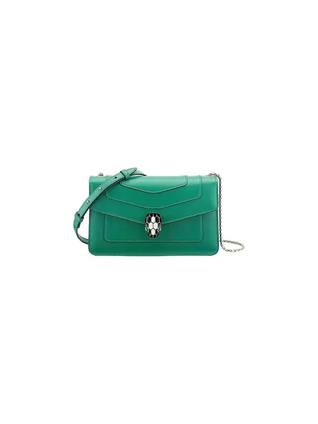 BVLGARI Women's Serpenti Leather Crossbody Bag - Emerald Green