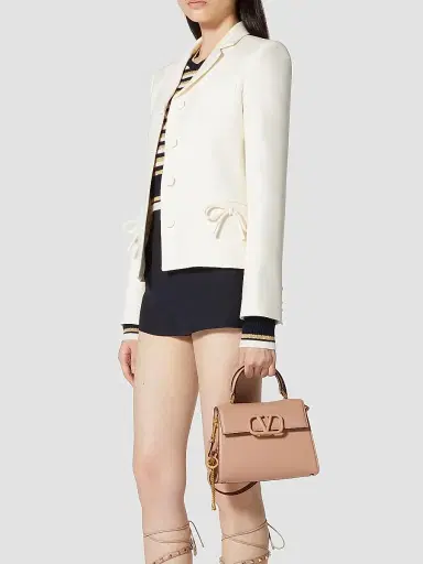 Valentino Garavani Women's Small VSling Grainy Calfskin Handbag - Poudre | Thumbnail 2