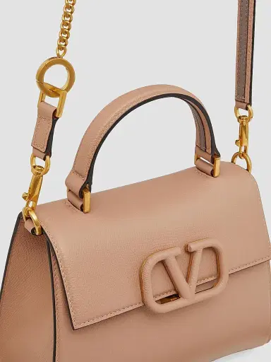Valentino Garavani Women's Small VSling Grainy Calfskin Handbag - Poudre | Thumbnail 8
