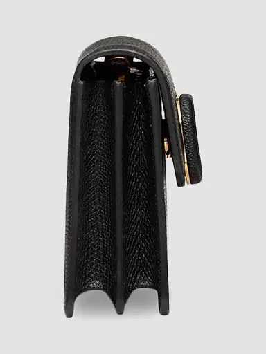 Valentino Garavani Women's VLogo Signature Grainy Calfskin Wallet with Chain - Black | Thumbnail 4