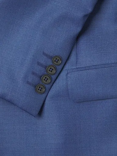 Emporio Armani Men's Solid Virgin Wool Suit - Blue - Size 50 | Thumbnail 6 Emporio Armani Men's Solid Virgin Wool Suit - Blue - Size 50 | Thumbnail 6