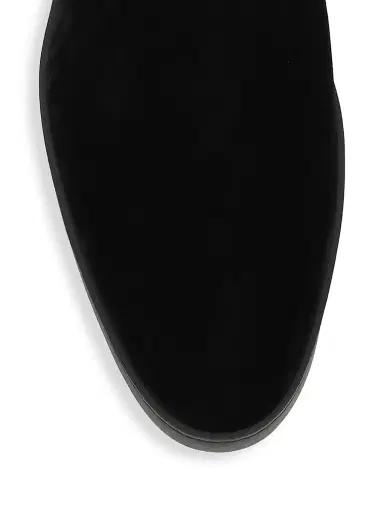 Santoni Men's Atlantis Muad Velvet Loafers - Black Velvet - Size 8 | Thumbnail 4 Santoni Men's Atlantis Muad Velvet Loafers - Black Velvet - Size 8 | Thumbnail 4