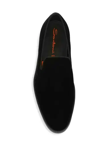 Santoni Men's Atlantis Muad Velvet Loafers - Black Velvet - Size 8 | Thumbnail 5 Santoni Men's Atlantis Muad Velvet Loafers - Black Velvet - Size 8 | Thumbnail 5