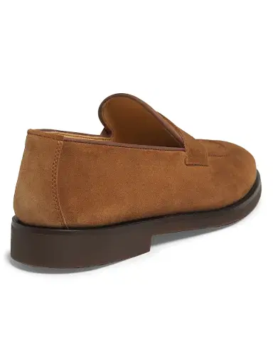 Brunello Cucinelli Men's Leather Loafers - Tan - Size 7.5 | Thumbnail 3