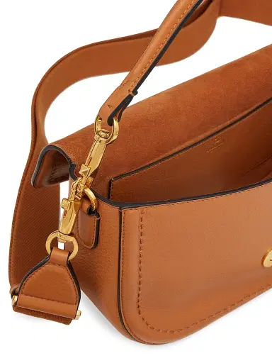 Valentino Garavani Women's Alltime Grainy Calfskin Shoulder Bag - Brown | Thumbnail 7