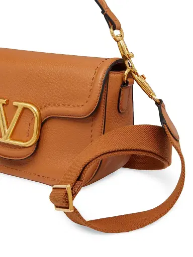 Valentino Garavani Women's Alltime Grainy Calfskin Shoulder Bag - Brown | Thumbnail 8