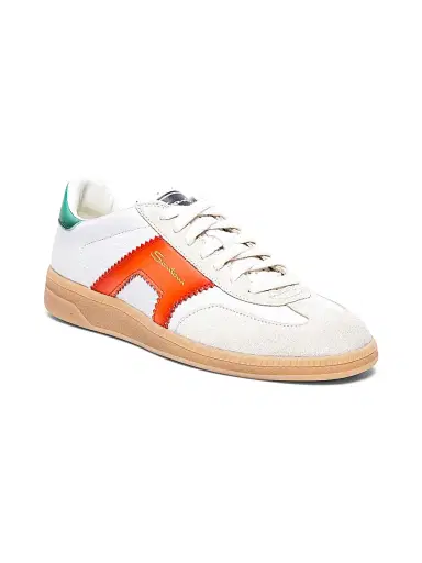 Santoni Women's Colorblocked Leather Low-Top Sneakers - White | Thumbnail 2 Santoni Women's Colorblocked Leather Low-Top Sneakers - White | Thumbnail 2