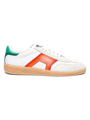 Santoni Women's Colorblocked Leather Low-Top Sneakers - White | Thumbnail 1 Santoni Women's Colorblocked Leather Low-Top Sneakers - White | Thumbnail 1