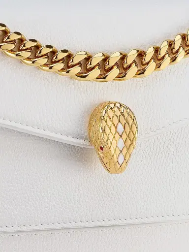 BVLGARI Women's Serpenti E/W Maxi Chain Leather Shoulder Bag - Flash Diamond | Thumbnail 4