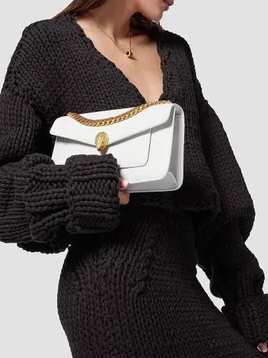 BVLGARI Women's Serpenti E/W Maxi Chain Leather Shoulder Bag - Flash Diamond | Thumbnail 6