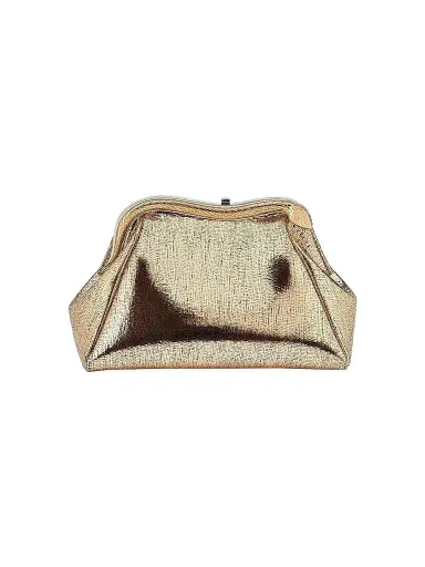 BVLGARI Women's Serpentine Metallic Leather Clutch - Light Gold | Thumbnail 1