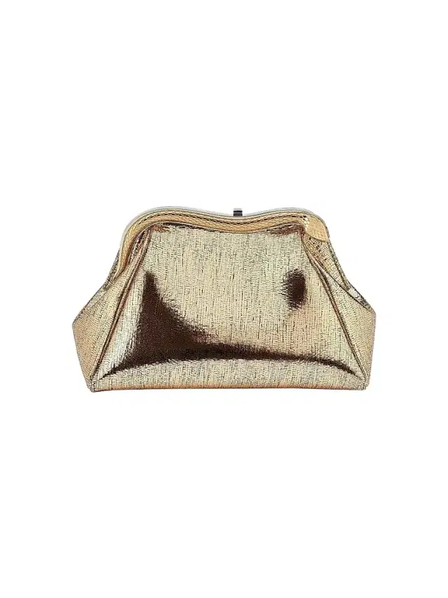 BVLGARI Women's Serpentine Metallic Leather Clutch - Light Gold