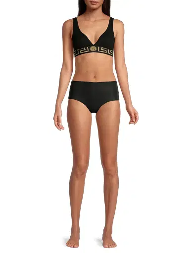 Versace Women's Greca Border Bralette | Thumbnail 2 Versace Women's Greca Border Bralette | Thumbnail 2