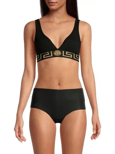 Versace Women's Greca Border Bralette | Thumbnail 3 Versace Women's Greca Border Bralette | Thumbnail 3
