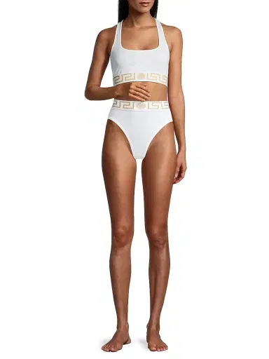 Versace Women's Greca High-Rise Briefs | Thumbnail 2