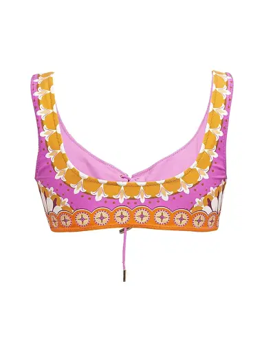 La DoubleJ Women's Sunset Bikini Top - Napoli Plates Placee Pink | Thumbnail 2 La DoubleJ Women's Sunset Bikini Top - Napoli Plates Placee Pink | Thumbnail 2