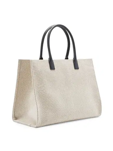 Versace Women's Logo Canvas Tote - Rope Black Gold | Thumbnail 4 Versace Women's Logo Canvas Tote - Rope Black Gold | Thumbnail 4