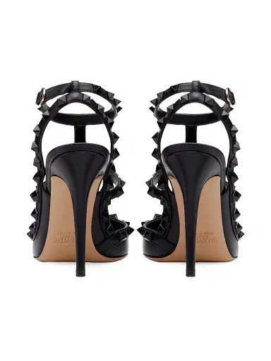 Valentino Garavani Women's Rockstud Ankle Strap Pumps 100MM | Thumbnail 3 Valentino Garavani Women's Rockstud Ankle Strap Pumps 100MM | Thumbnail 3