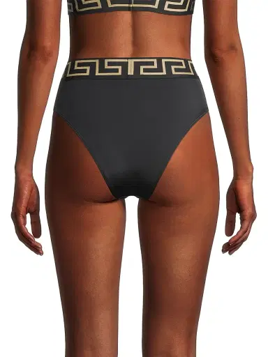 Versace Women's High-Waist Bikini Bottom - Black - Size Small | Thumbnail 4 Versace Women's High-Waist Bikini Bottom - Black - Size Small | Thumbnail 4