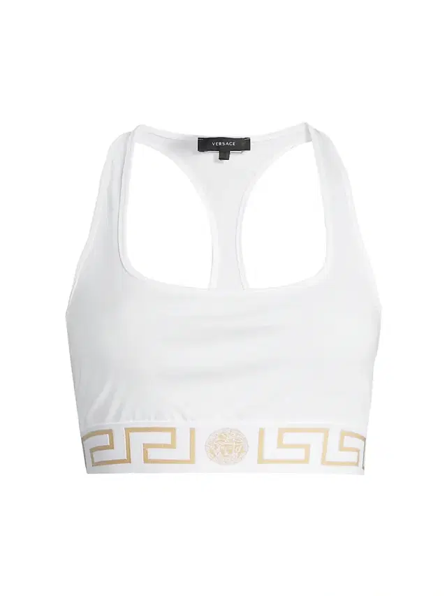 Women's Greca Border Sports Bra - Black Women's Greca Border Sports Bra - Black