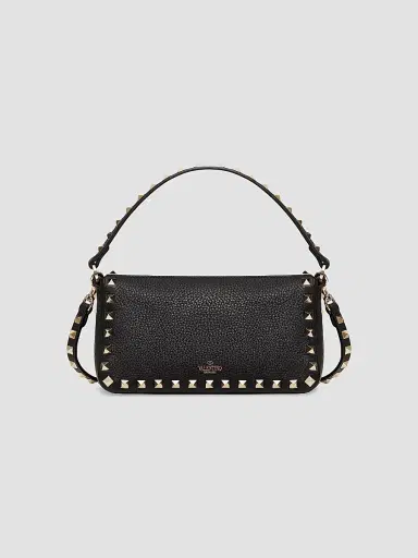 Valentino Garavani Women's Small Rockstud Grainy Calfskin Crossbody Bag | Thumbnail 3